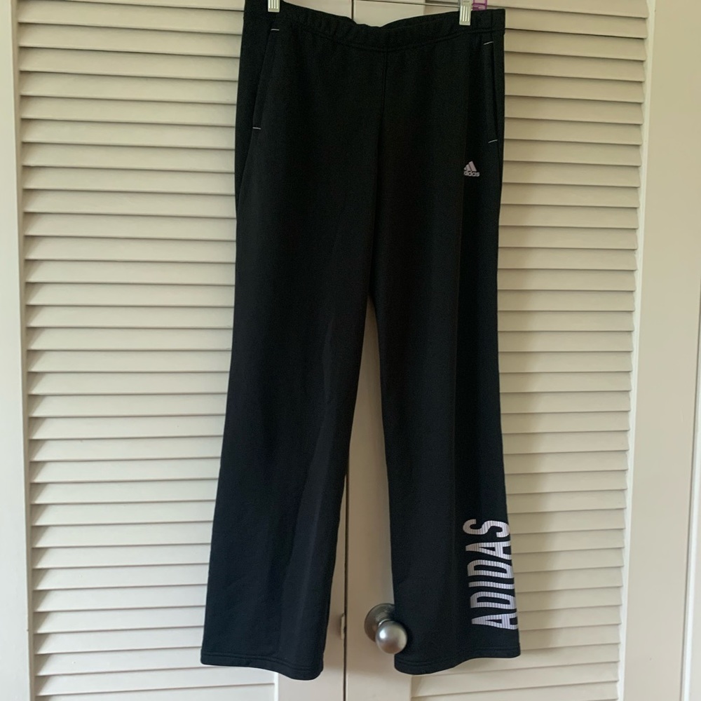 EUC black adidas workout pants size M